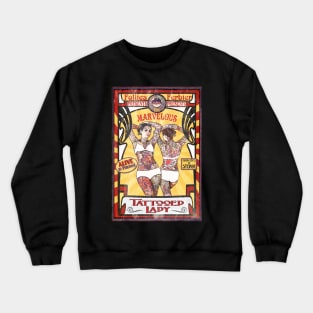 The Tattooed Lady Sideshow Poster Crewneck Sweatshirt